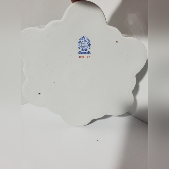 Rare Vintage Pair of Herend Hand Painted Cigar Ashtrays - Picture 4 of 10